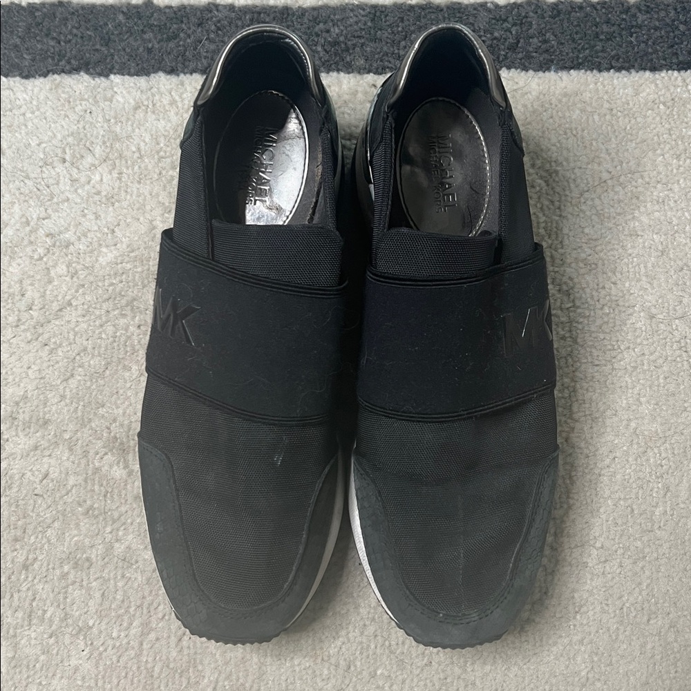 Michael Kors Black Elastic Band Sneakers